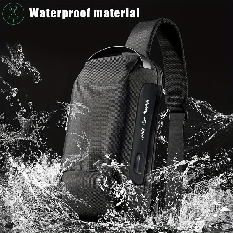 1pc Waterproof Waist Bag, Anti-Theft Chest Bag With Password Lock, Perfect Valentine's Day Gift