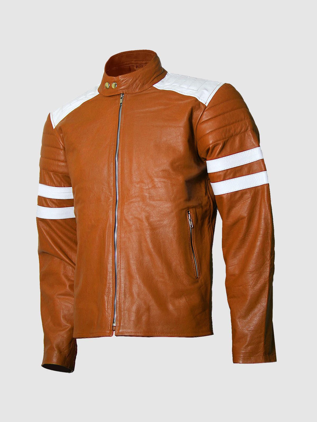 Size 2XL Men's Cafe Racer Leather Jacket-1