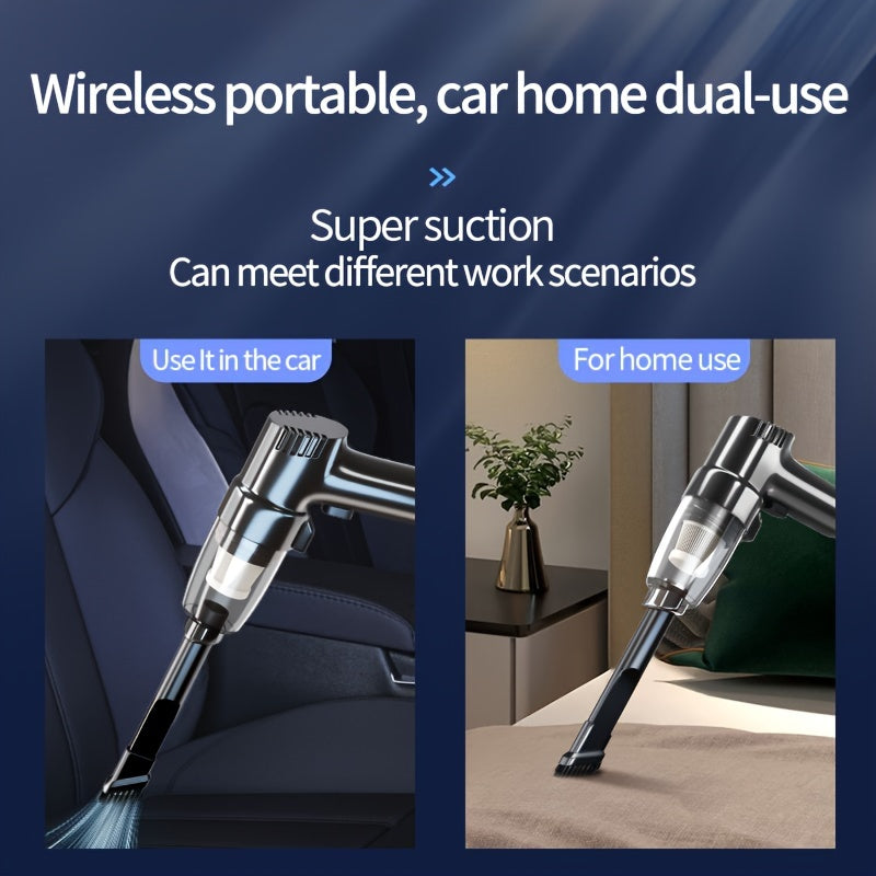 Wireless car-mounted high-power car home dual-purpose indoor super-suction portable vacuum cleaner