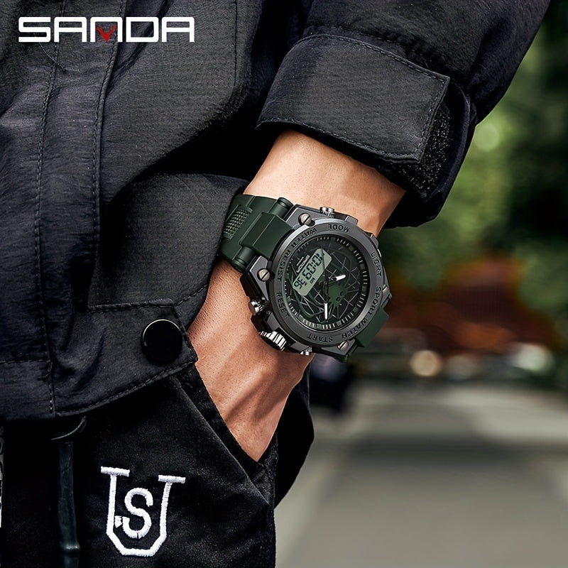 SANDA Men Outdoor Multi-Function Sports Watch