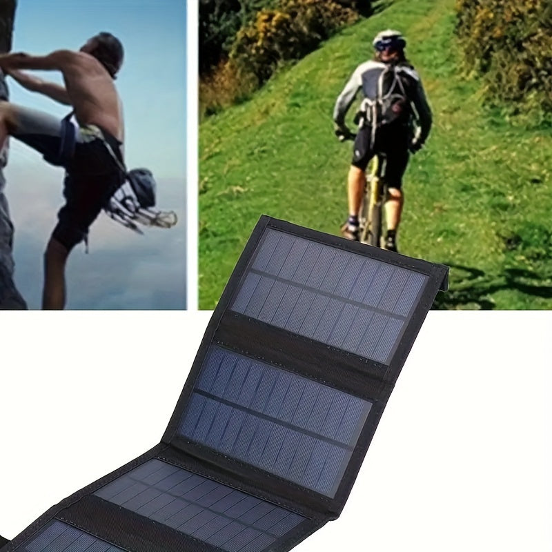 1set Easy To Carry Solar Charging Panel, Waterproof Folding Solar Charging Pack To Keep Your Device Charged During Outdoor Travel