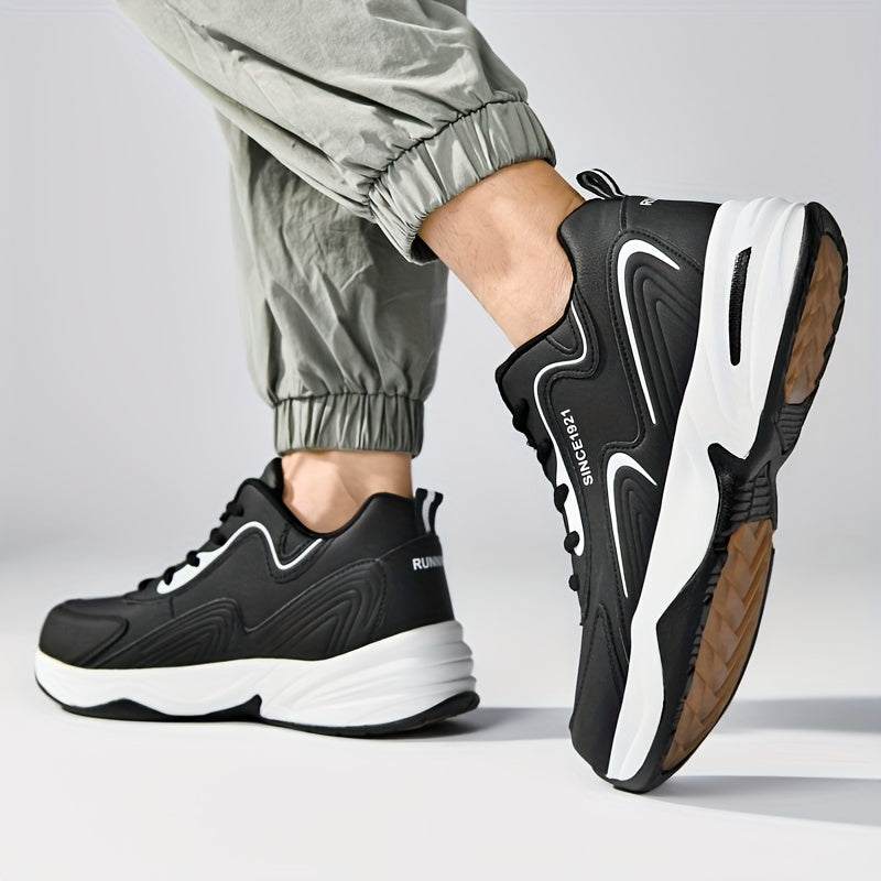 Men's Trendy Breathable Wear-resistant Chunky Sneakers For Traveling, Men's Footwear