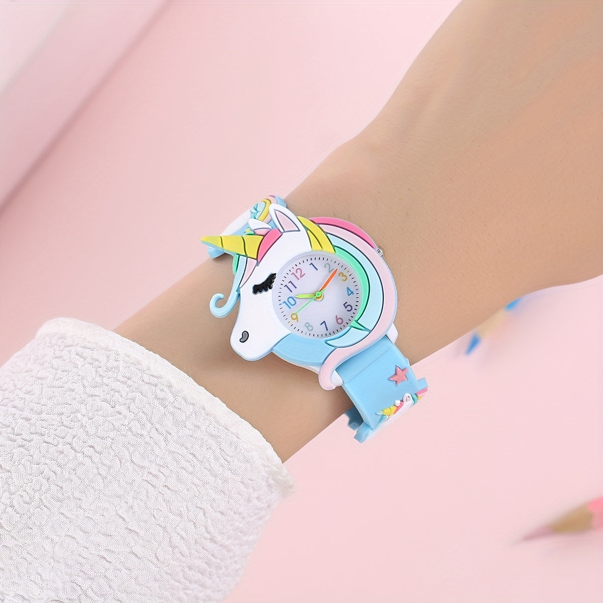 Cute Children's Unicorn Silicone Cartoon Watch Gift For Kids