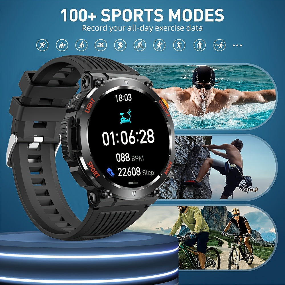 Outdoor Sports Smartwatch For Men (answering/making Calls), The Latest Android IPhone Wireless Tactical Smartwatch From 2023, Sturdy And Durable Outdoor Fitness Tracker, AI Voice/pedometer/sleep 450 MAh Battery