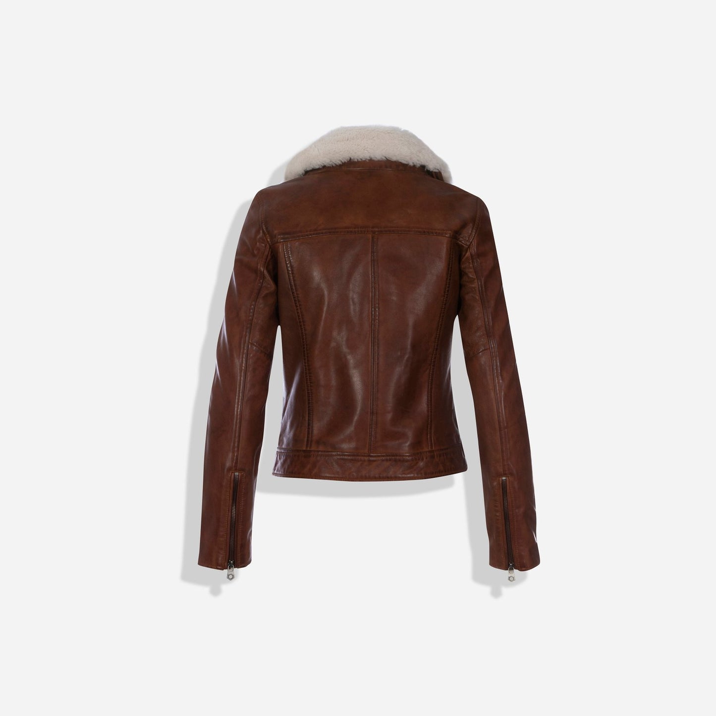 Lisa Bomber Jacket, Cognac-3