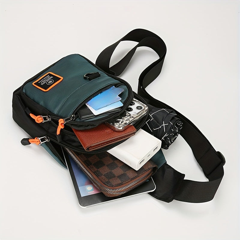 Afslappet flerlags brysttaske, Outdoor Travel Sports Crossbody-taske, Nylon Sling-rygsæk Fanny Pack