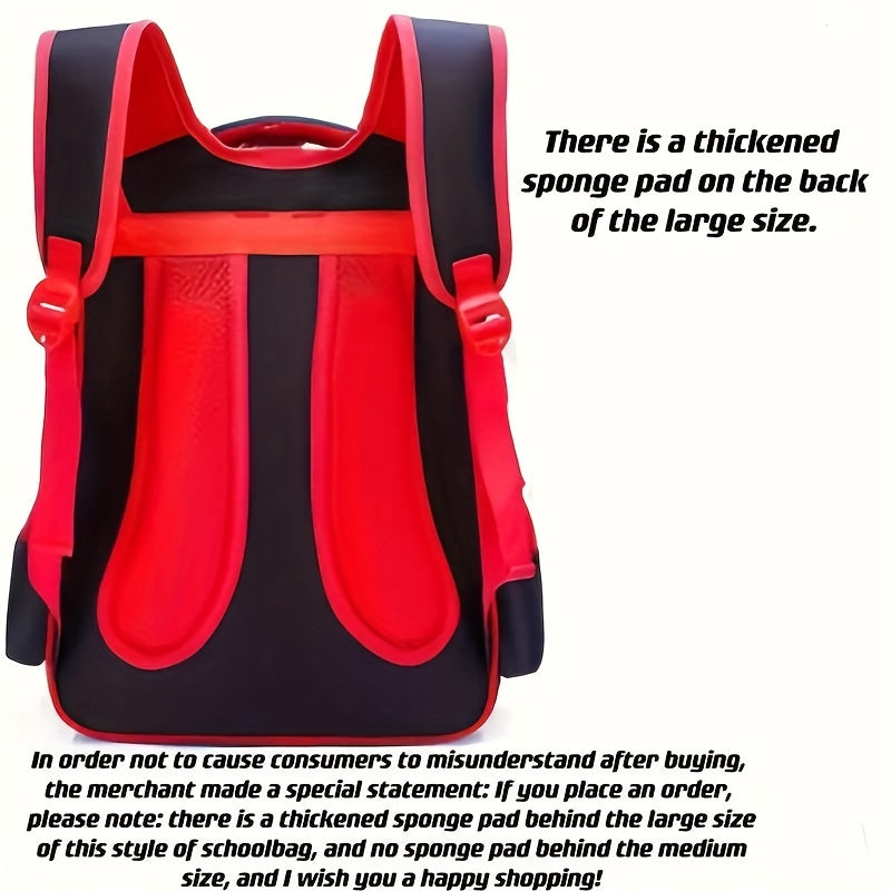 Elementary School Backpack, New Racing Boys And Children's Backpack, Waterproof And Large Capacity