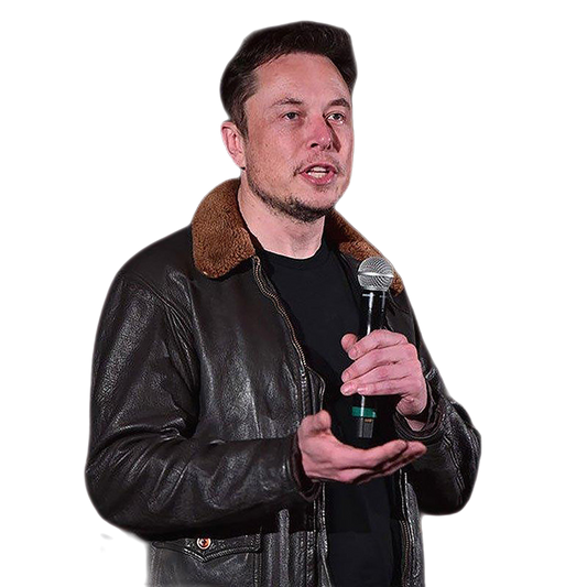 Elon Musk Shearling Leather Jacket For Winter Dark Brown-0