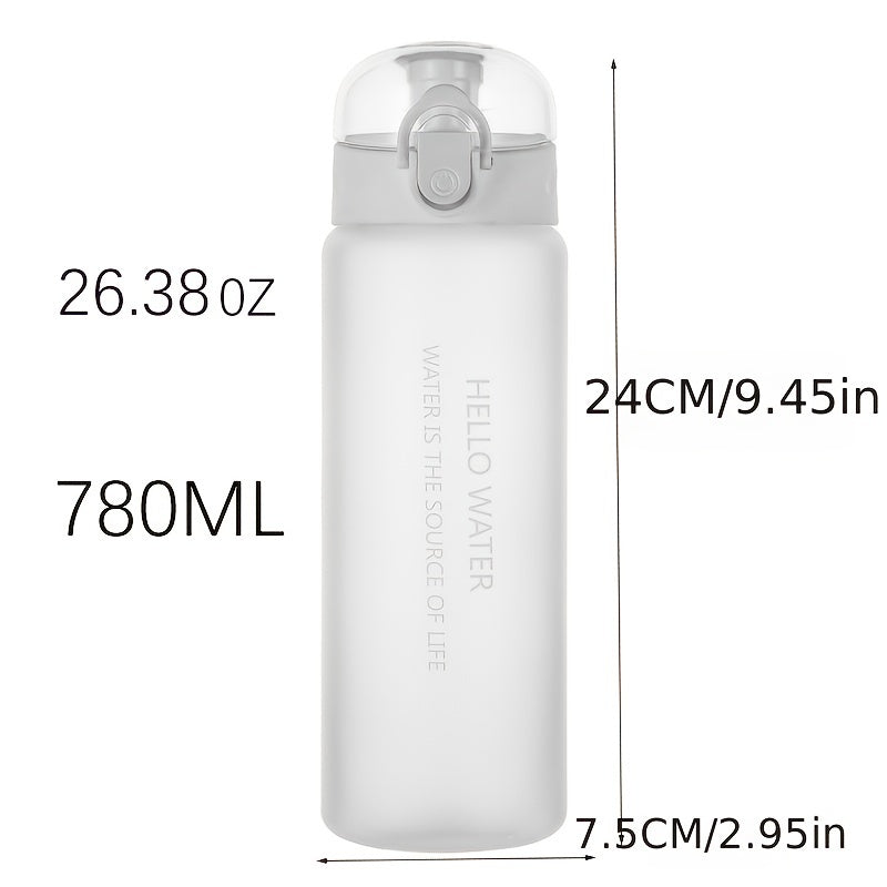 1pc Large-Capacity Plastic Water Cup for Outdoor Sports - Drop-Proof and Portable - 780ml/26oz