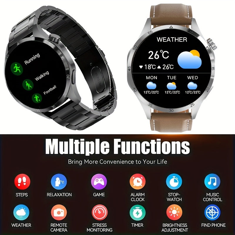 Sports Smartwatch, GPS Tracking, NFC, Voice Assistant, Wireless Call Smartwatch, 1.53-inch, 360 * 360 High-definition Screen Men's Smartwatch, Compatible With Android/iPhone Phones