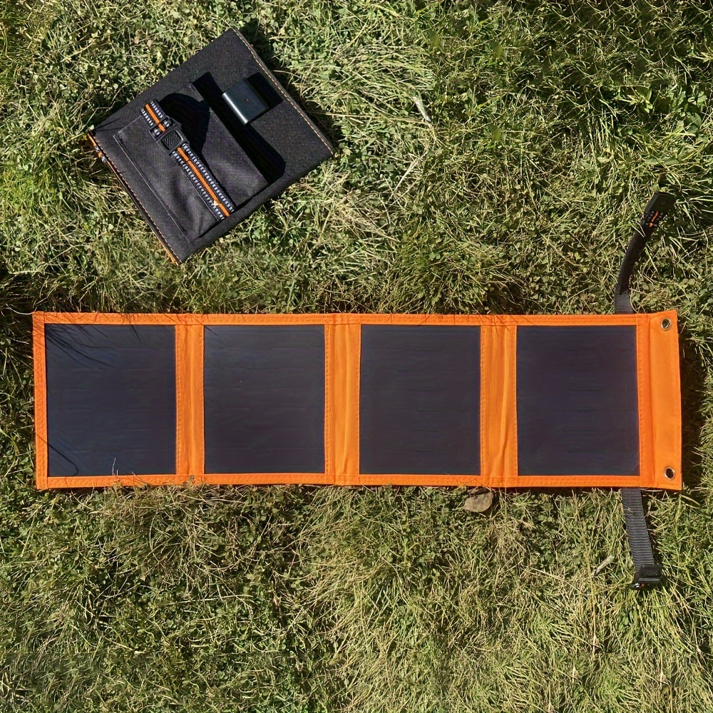 1pc 30W solar panel, foldable solar panel battery charger, suitable for portable power station generator, smart charging 5V iPhone, Ipad, outdoor camper RV travel