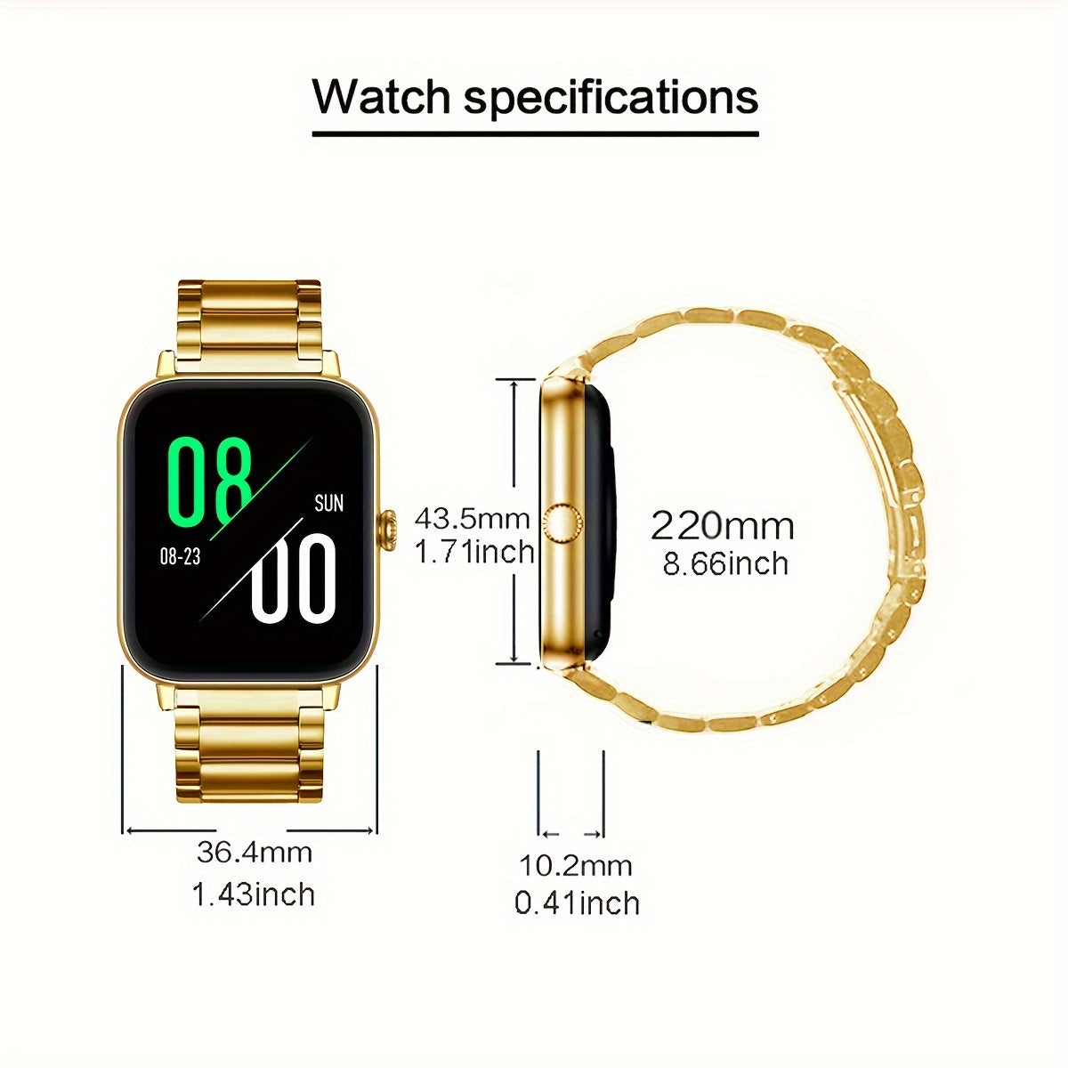 Full Touch Smartwatch Phone Sync Information 100+ Sports Modes Wireless (call Music Control) Compatible With IOS And Android