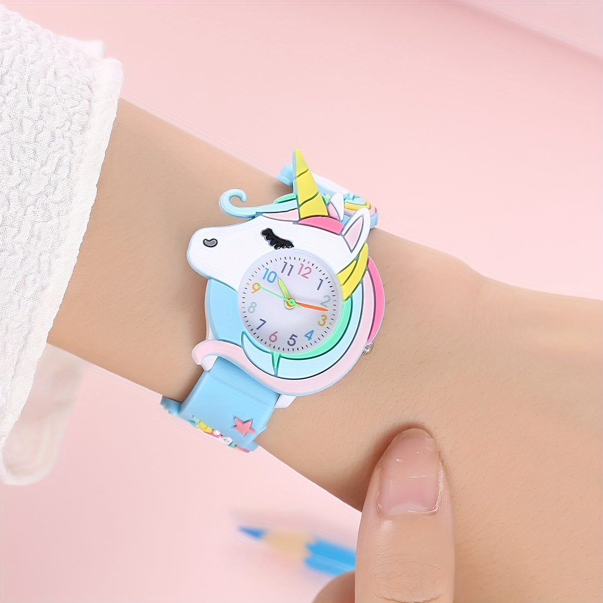 Cute Children's Unicorn Silicone Cartoon Watch Gift For Kids