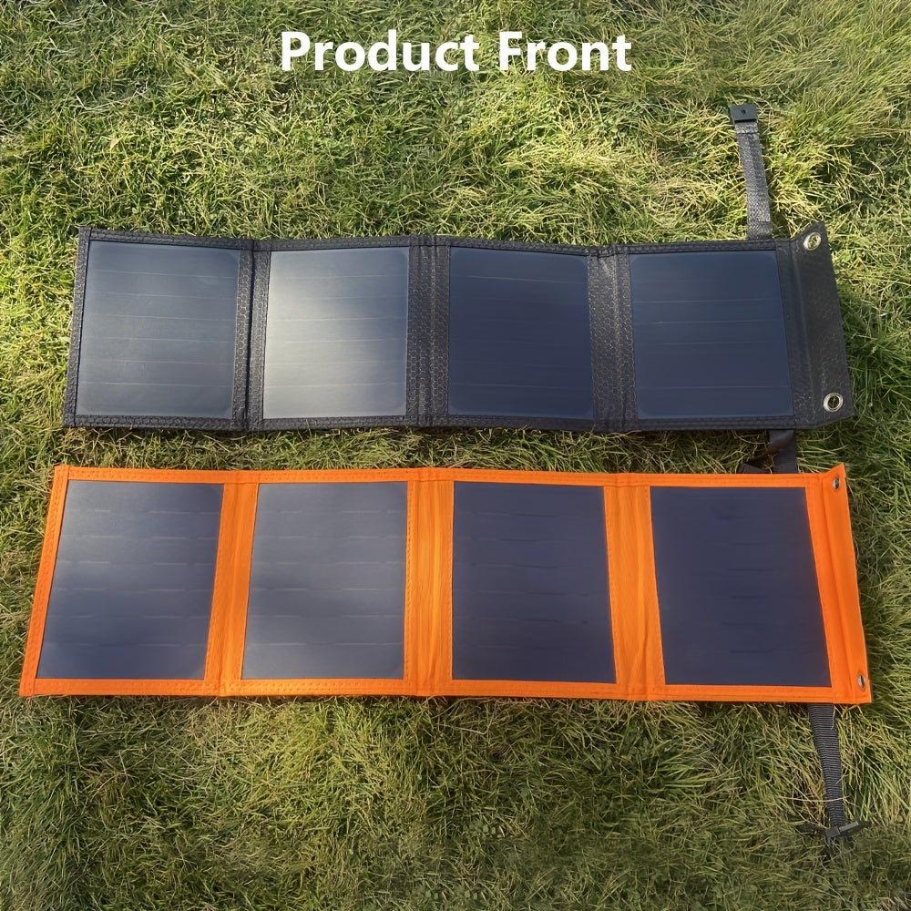 1pc 30W solar panel, foldable solar panel battery charger, suitable for portable power station generator, smart charging 5V iPhone, Ipad, outdoor camper RV travel