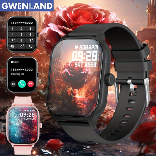 5.11 Cm Full Touch Screen Smartwatch With Text And Call Capabilities, Fitness Tracking Watch, Exercise Mode, Pedometer, Game, 100+ Exercise Modes Smart Watch For Android/IPhone