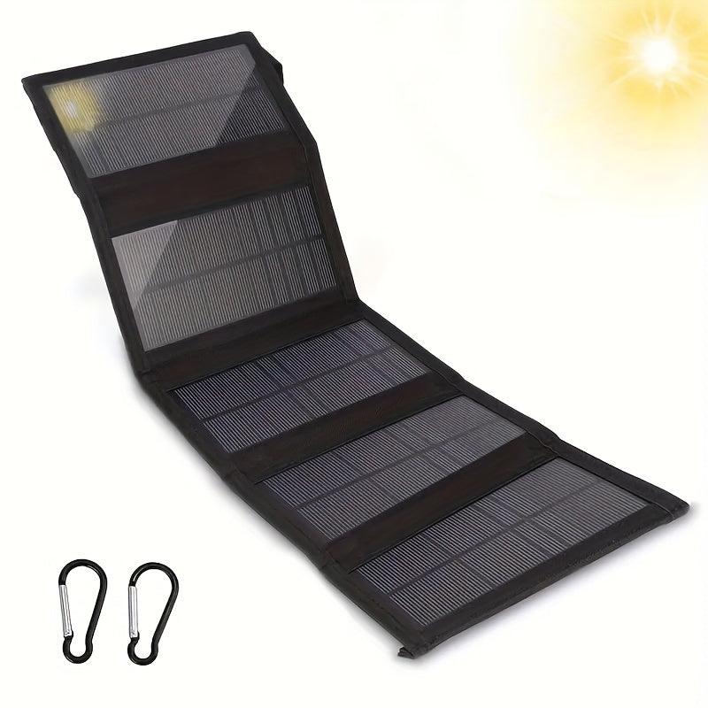 1set Easy To Carry Solar Charging Panel, Waterproof Folding Solar Charging Pack To Keep Your Device Charged During Outdoor Travel