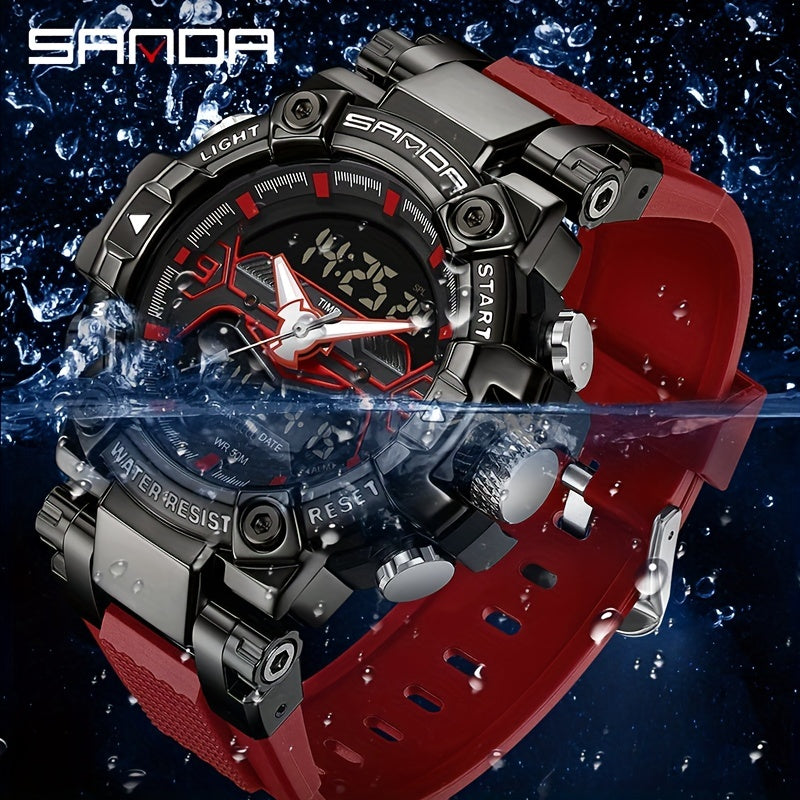 Men's Sports Watches, G-Style Digital Waterproof Large Dial LED Quartz Sport Watch, Men's Accessories