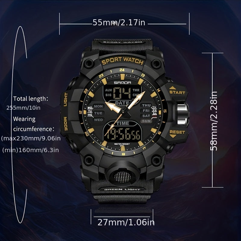 Fashion Men's Waterproof Multi Functional Watch