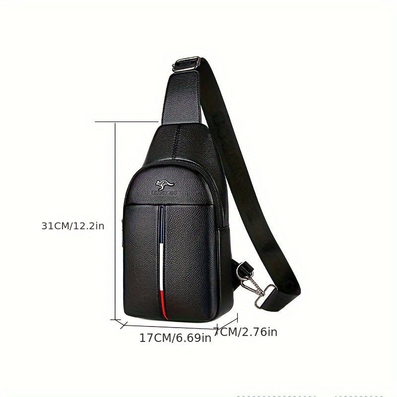 Men's Chest Bag, Casual Shoulder Bag, Multifunctional Crossbody Bag, Trendy Satchel Bag