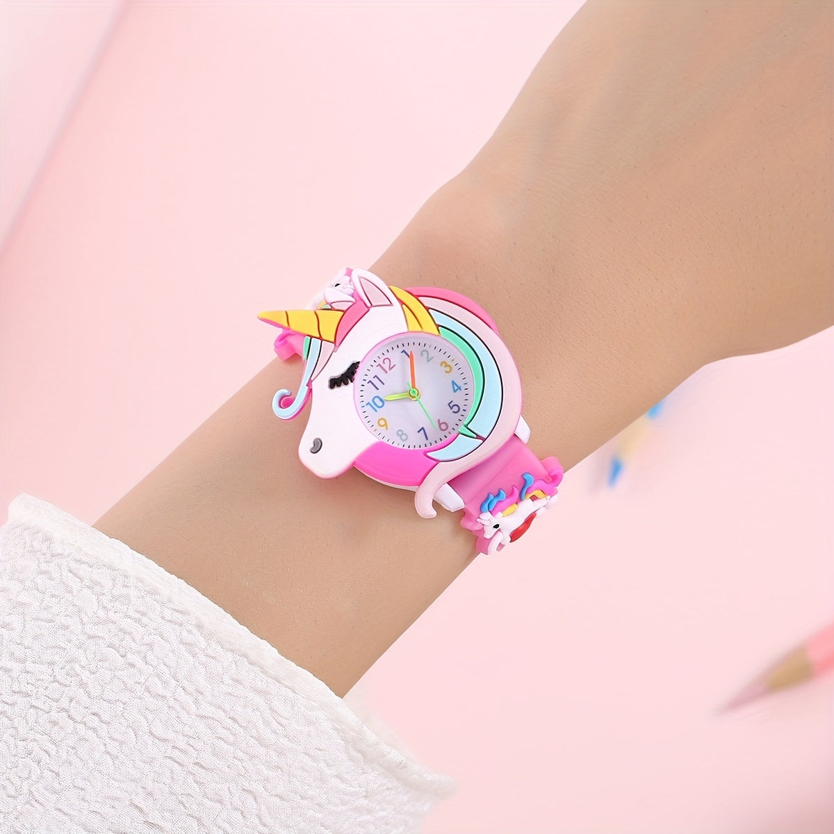 Cute Children's Unicorn Silicone Cartoon Watch Gift For Kids