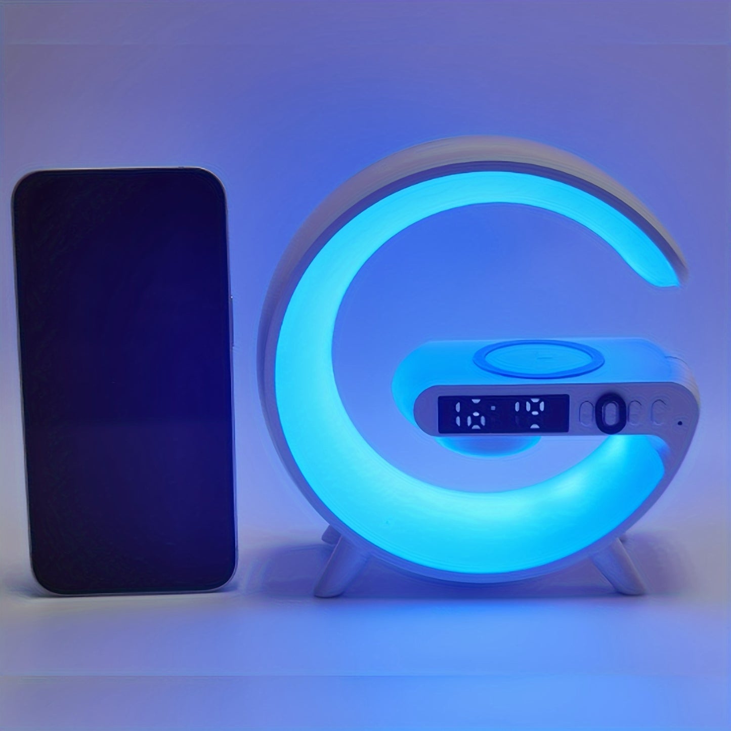 Wireless Charging Speaker With Large G Atmosphere Lamp, Perfect For Parties, Listening To Music, And Connecting To Your Phone For High-quality Sound.