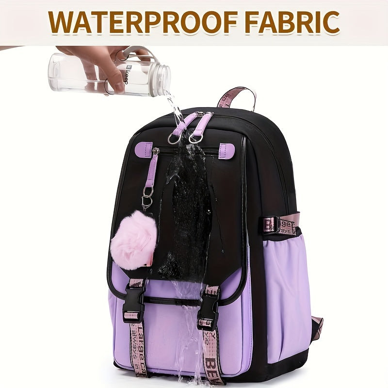 New Women's Backpack Large Capacity Leisure Personalized Travel Backpack Female Campus Ins Fashion Middle School Student School