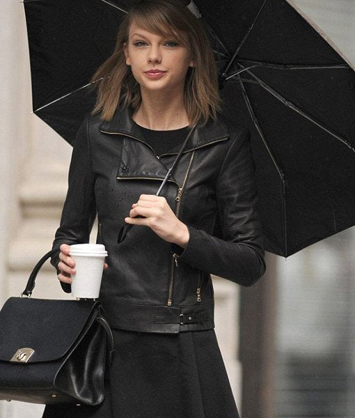 Taylor Swift Leather Jacket Black-0