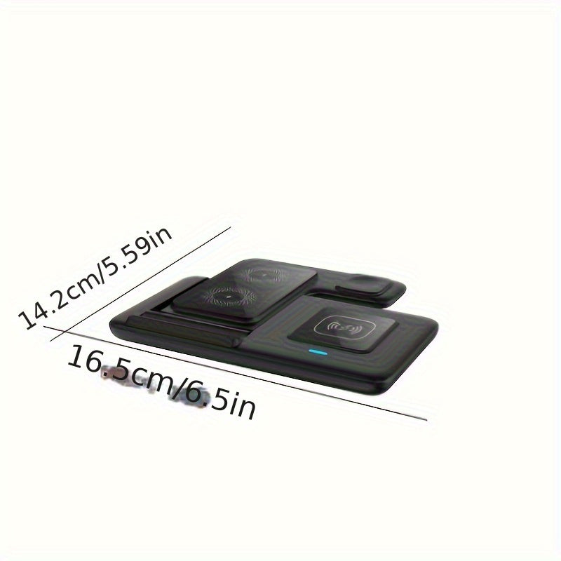 Wireless Charging Station, 3-in-1 Folding Mobile Phone Wireless Charger Bracket, Suitable For IPhone