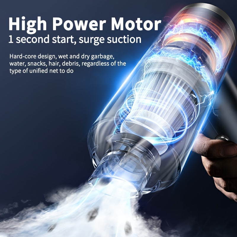 Wireless car-mounted high-power car home dual-purpose indoor super-suction portable vacuum cleaner