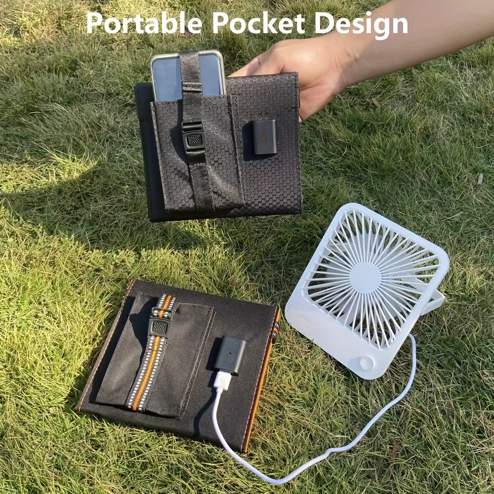 1pc 30W solar panel, foldable solar panel battery charger, suitable for portable power station generator, smart charging 5V iPhone, Ipad, outdoor camper RV travel