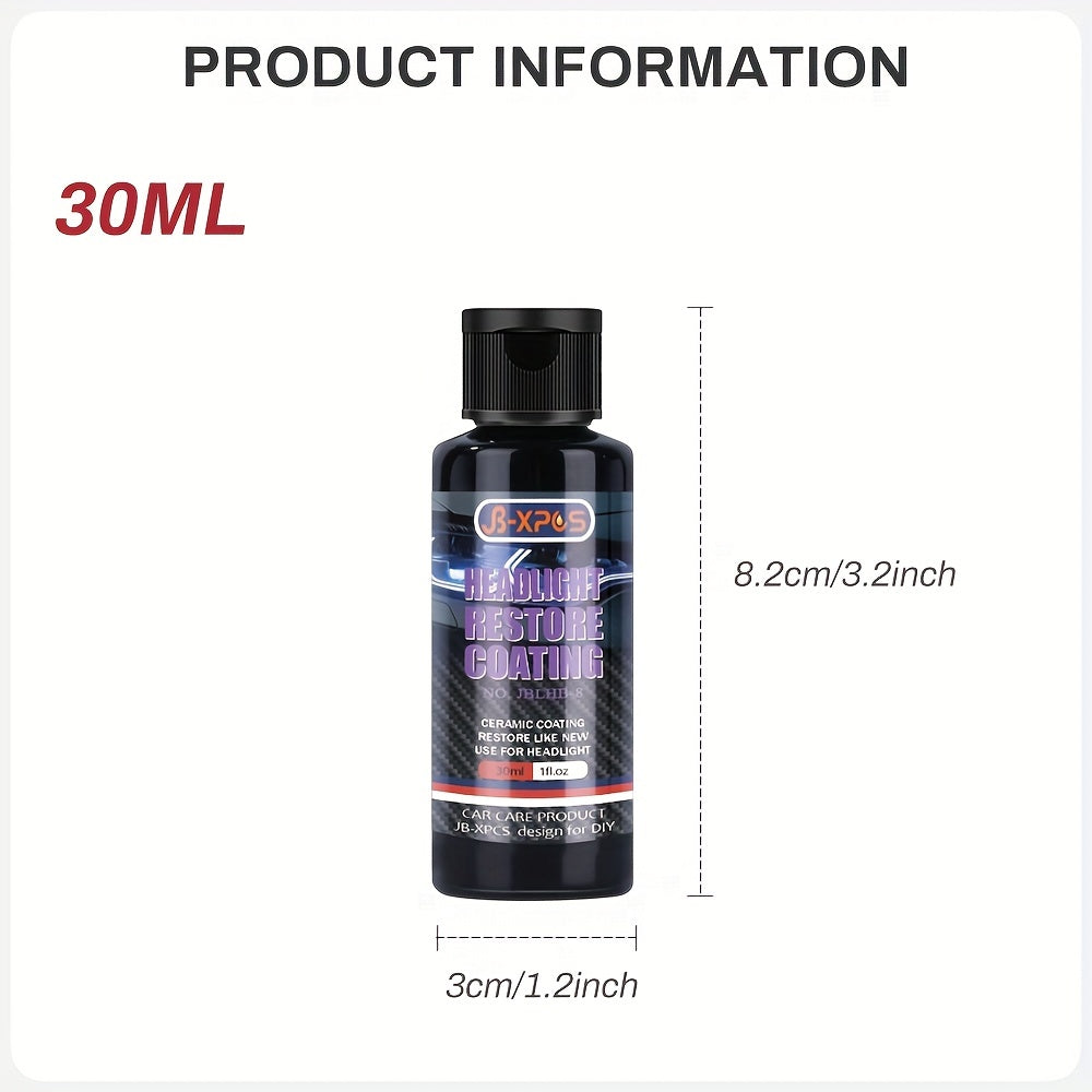 Bilforlygterestaurering Renoveringsmiddel Forlygtepleje Polish Agent Forlygterestaurering Coating Lys Fjernelse af oxidation Undgå ridser JB-XPCS8