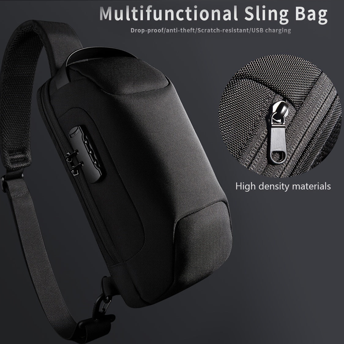 1pc Waterproof Waist Bag, Anti-Theft Chest Bag With Password Lock, Perfect Valentine's Day Gift