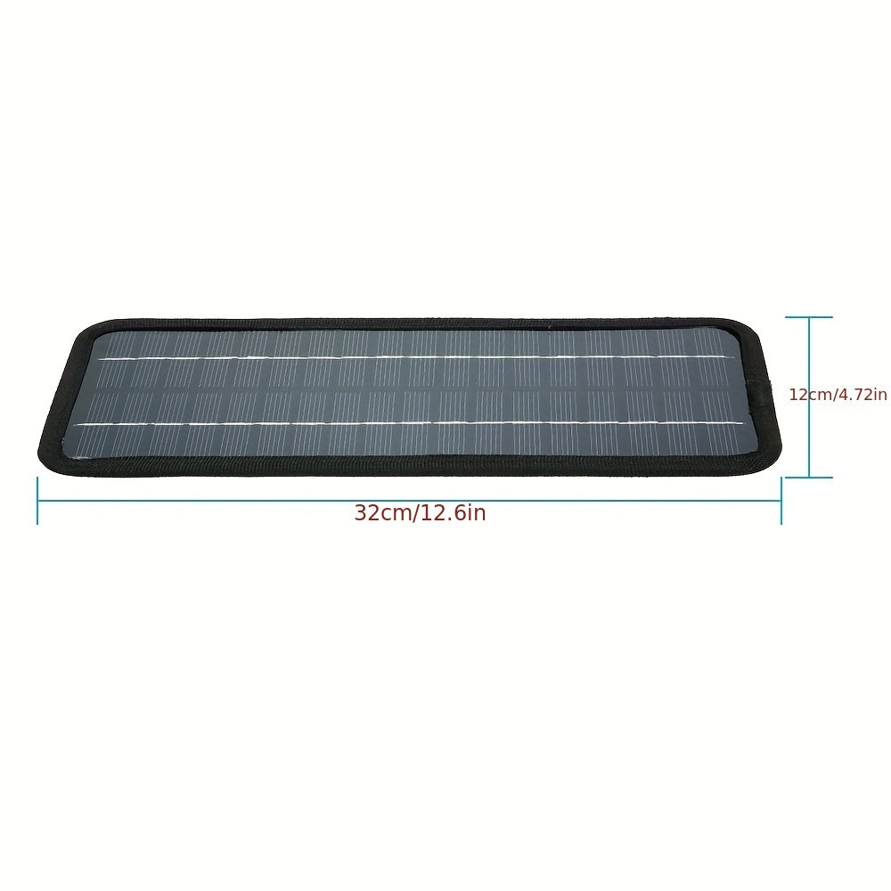 1 Set, 12V 18V DC Output Monocrystalline Solar Panel Charger With Car Cigarette Lighter Plug + Battery Charging Alligator Clip Cable