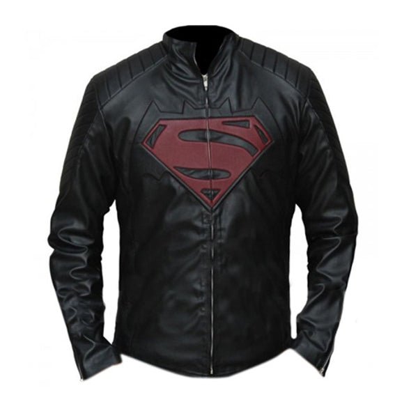 SUPERMAN DARK BLACK LEATHER JACKET-0