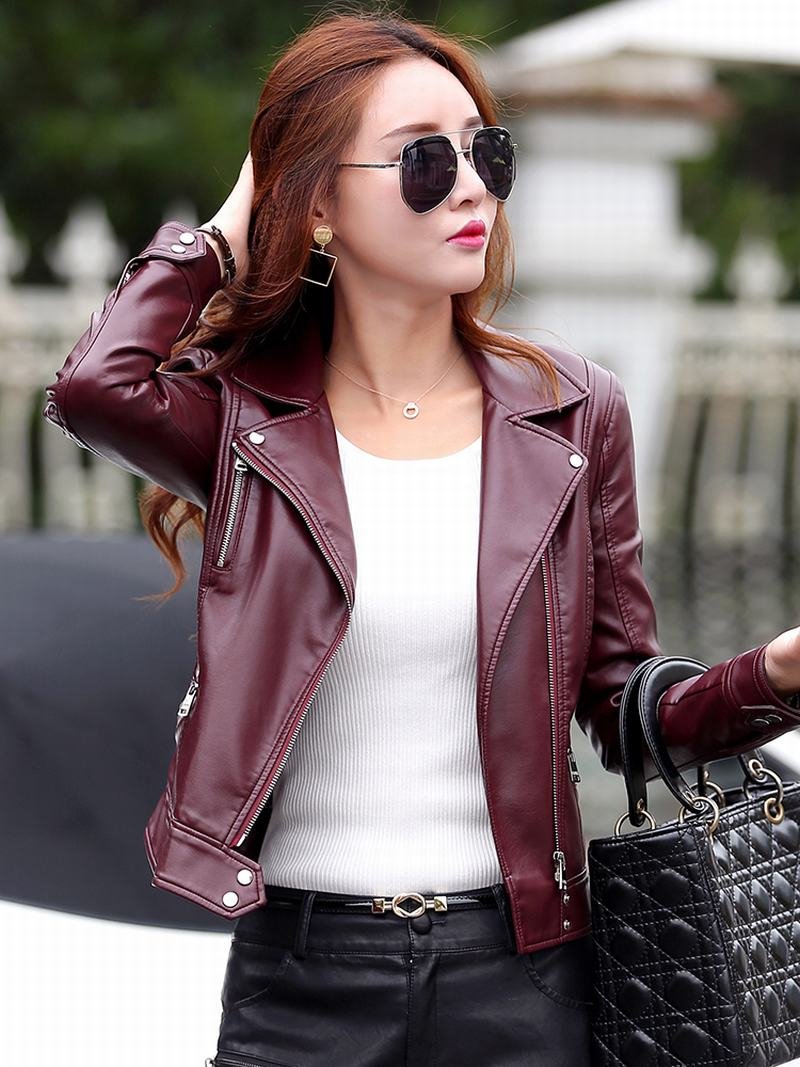 Crista Fall Genuine Leather Motorcycle Jacket for Women-10