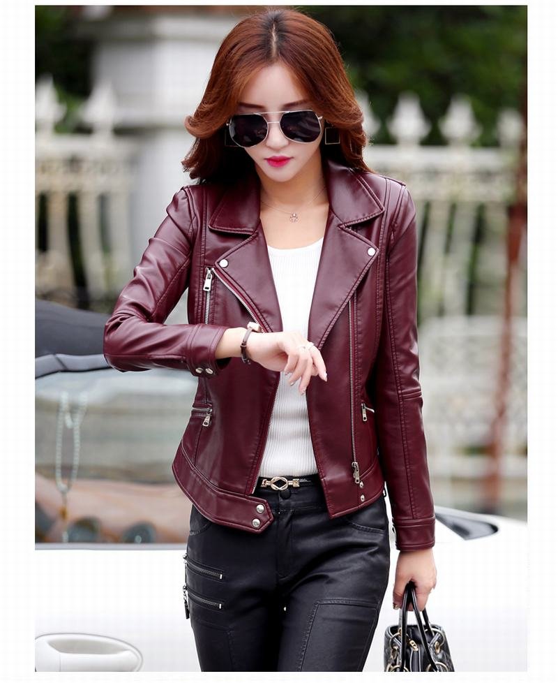 Crista Fall Genuine Leather Motorcycle Jacket for Women-12