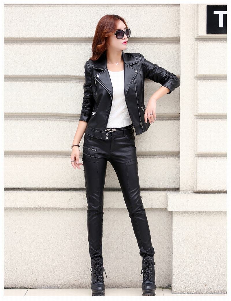 Crista Fall Genuine Leather Motorcycle Jacket for Women-13