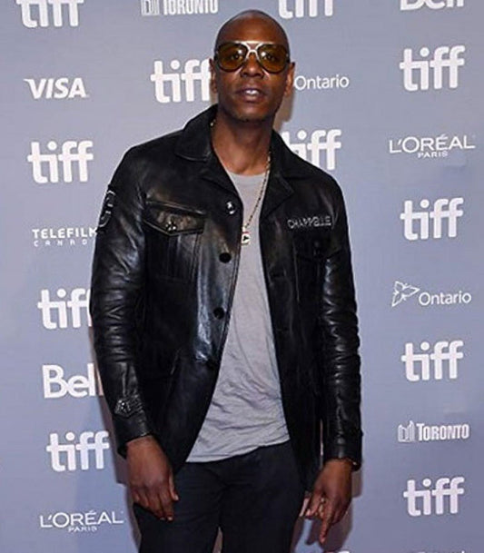 Dave Chappelle Leather Jacket Black-0