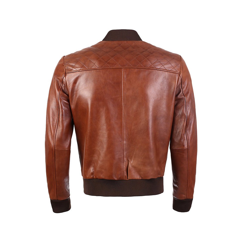 Greer Mens Wax Finish Sheep Leather Jacket-5