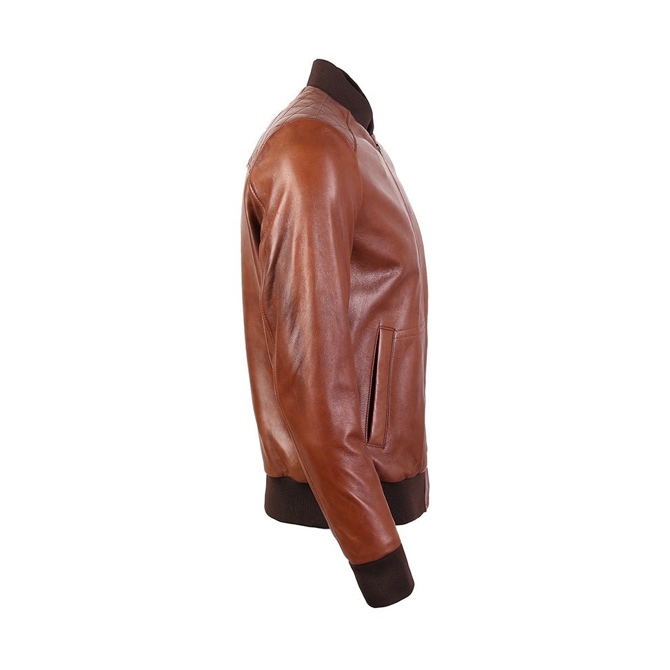 Greer Mens Wax Finish Sheep Leather Jacket-6