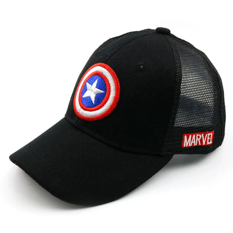 Disney Anime Cartoon Captain America Hat For Kids Boy Girl Autumn Baby Baseball Cap Children Hip Hop Sun Hats Kids Snapback Caps