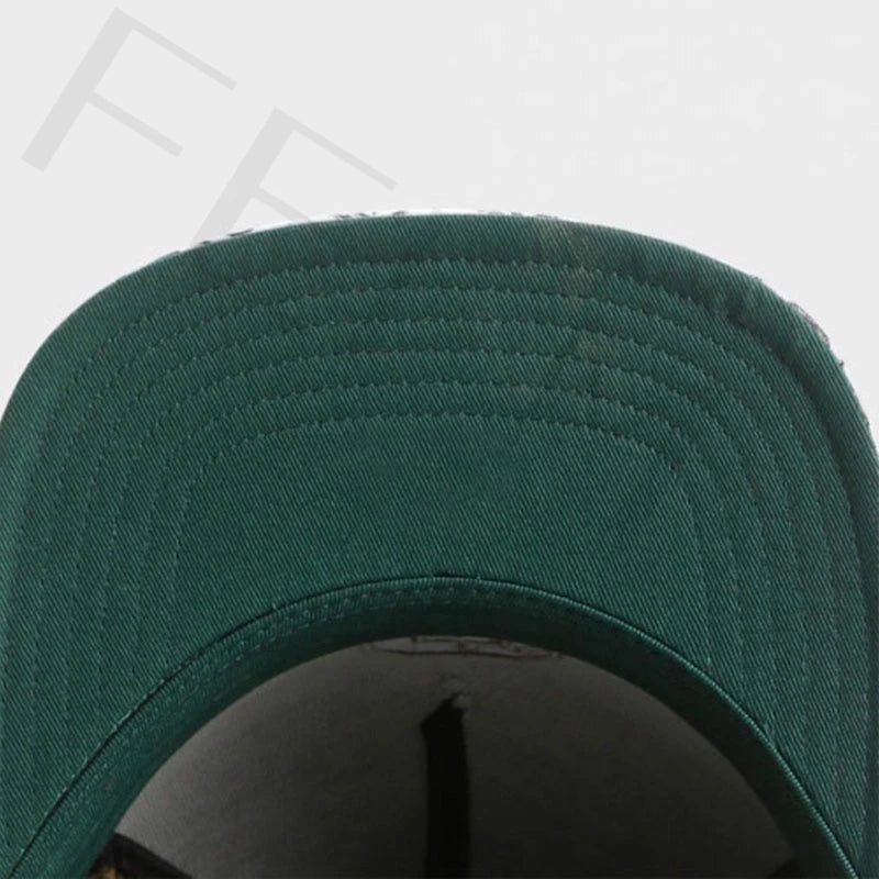 FEI M Fashion GLD CEE BENJAMINS Justerbar Snapback-kasket Grønt bogstav C Baseballkasket Voksen Casual Sports Sol Basketballhat 5