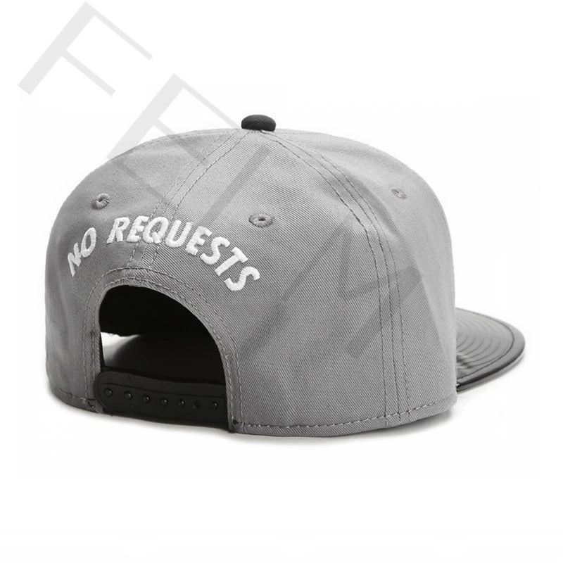 FEI M Fashion NO REQUESTS Cap LP Long Play Grey Adult Outdoor Casual Sun Baseball Cap Travel Hip Hop Snapback Hat Bone