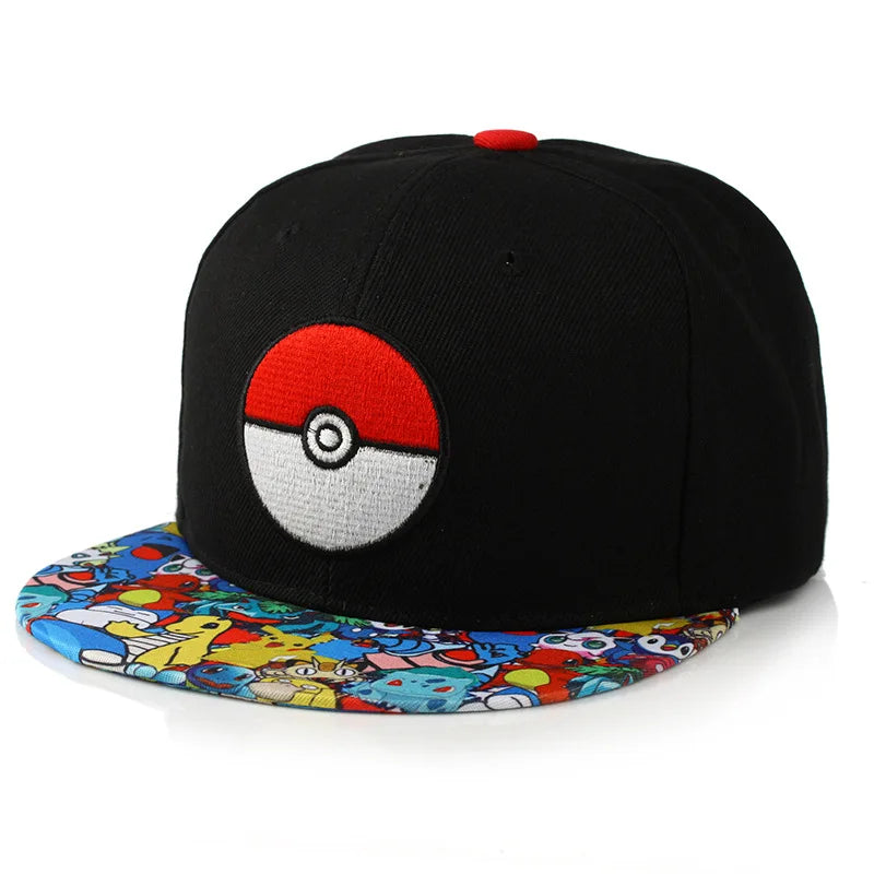 Anime Pokemon Baseball Cap Pikachu Hat Adjustable Pokemon Cosplay Hip Hop Cap Girls Boys Children's Figures Toys Gift