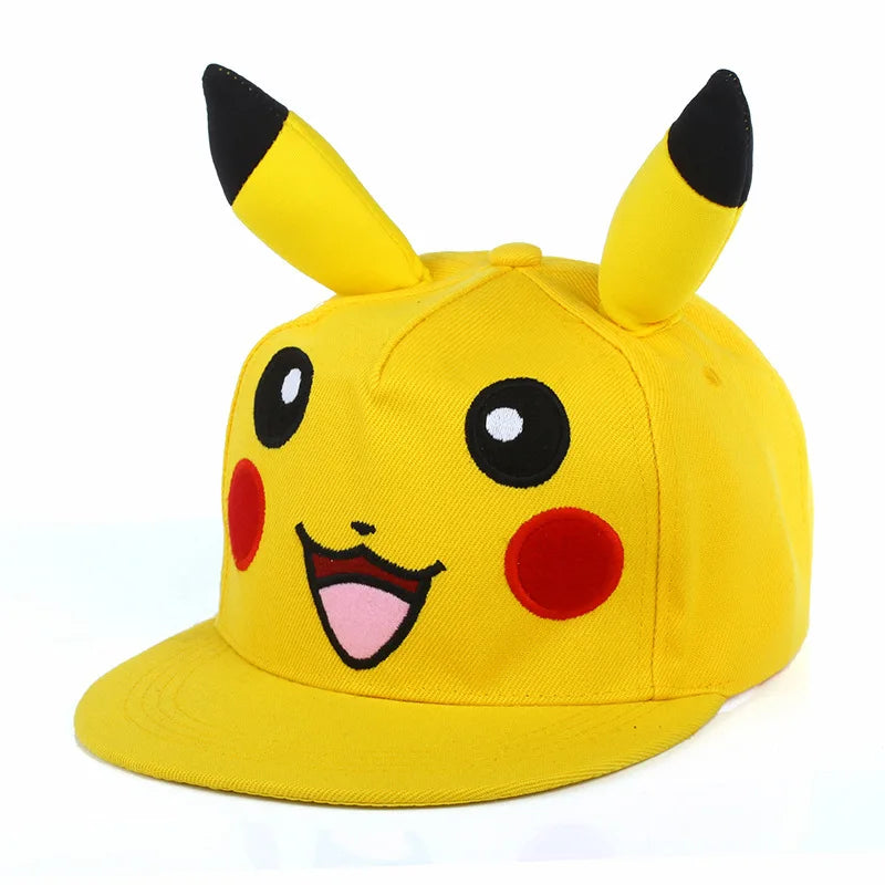 Anime Pokemon Baseball Cap Pikachu Hat Adjustable Pokemon Cosplay Hip Hop Cap Girls Boys Children's Figures Toys Gift