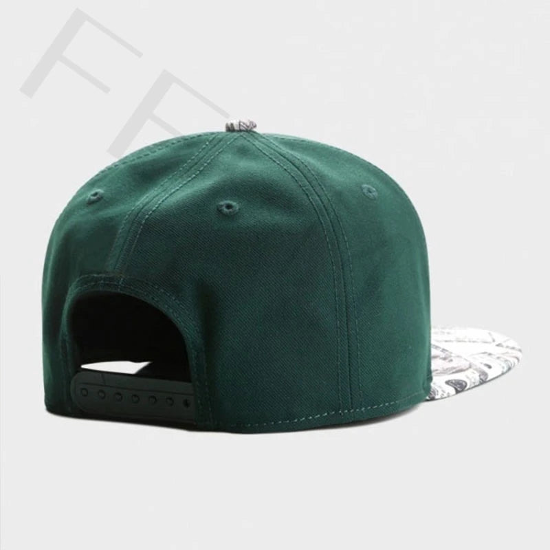 FEI M Fashion GLD CEE BENJAMINS Justerbar Snapback-kasket Grønt bogstav C Baseballkasket Voksen Casual Sports Sol Basketballhat 5