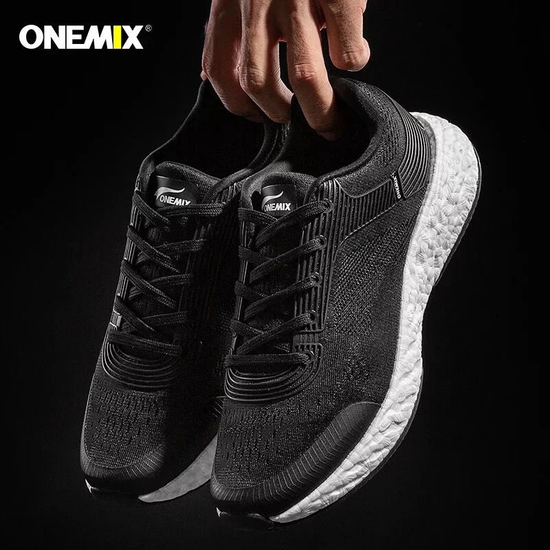 ONEMIX Men Walking Sneakers Breathable Mesh Lace Up Mesh Sport Shoes Fashion Casual Outdoor Jogging Shoes Women Running Shoes