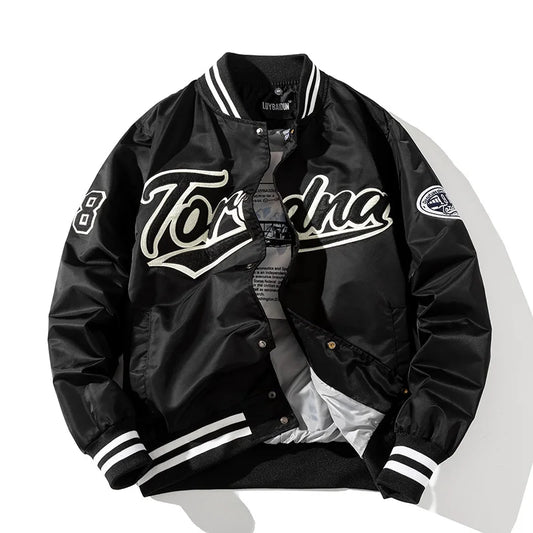 Hip Hop baseballjakke Mænd Kvinder Broderi Jakke Brev Streetwear Jakke Mode Vintage Windbreaker Par Forår Efterår