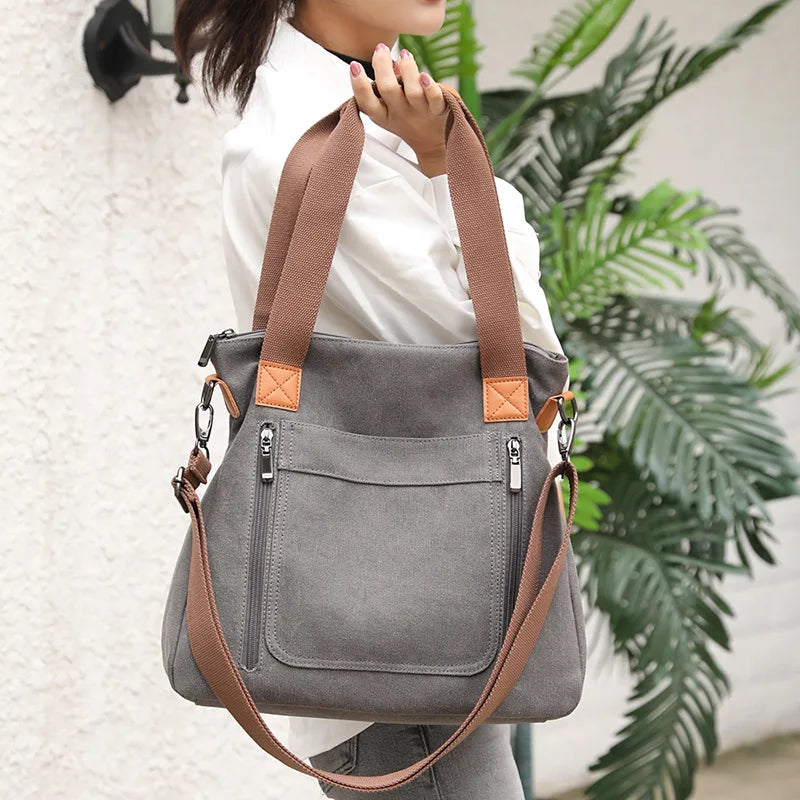 Women's Canvas Casual Fashion Large Capacity Cross-body Bag