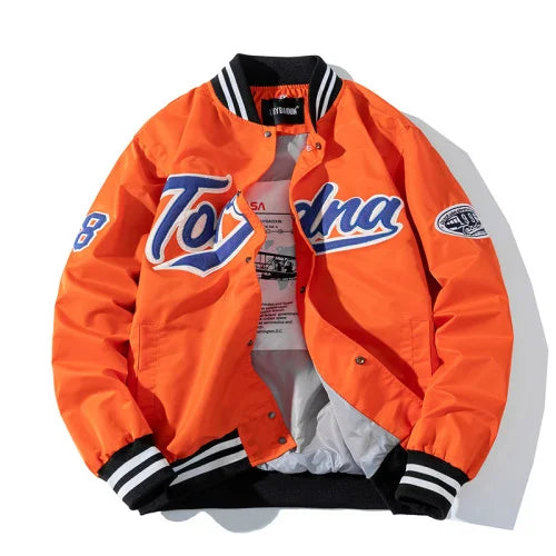 Hip Hop Baseball Jacket Men Women Embroidery Jacket Letter Streetwear Jacket Fashion Vintage Windbreaker Couples Spring Autumn